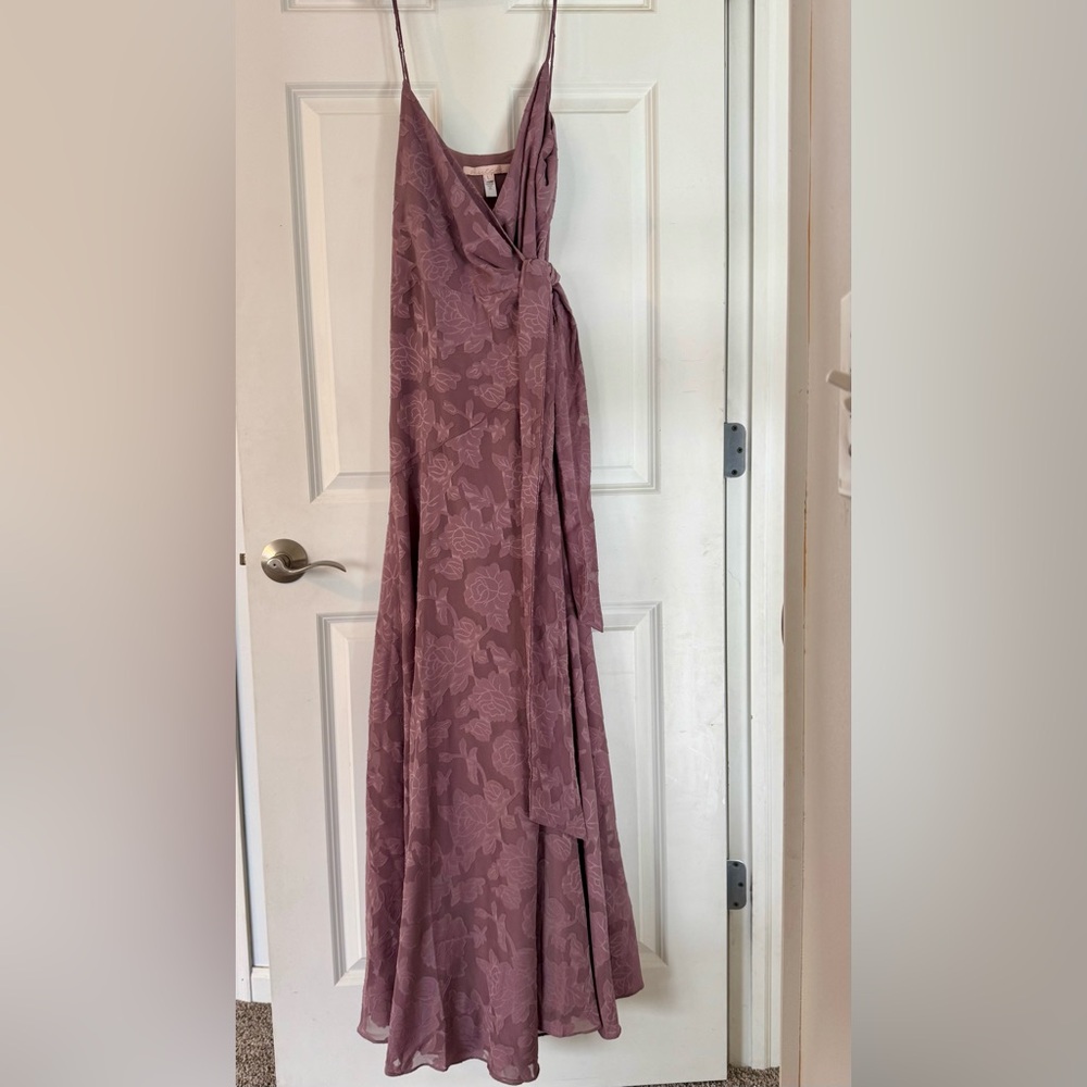 Hutch Ried maxi wrap dress in purple lilac by Anthropologie BHLDN